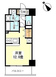 TKフラッツ渋谷 ワンルームの間取図画像