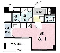 エスタシオン ワンルームの間取図画像