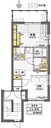 タスキリシェス新中野 1LDKの間取図画像