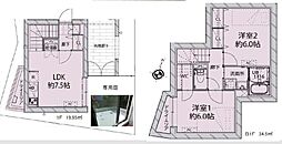 LEGALAND高田馬場 2LDKの間取図画像