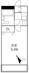 METEORIT弐番館 1Kの間取図画像