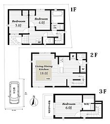 府中市美好町一丁目戸建 3LDKの間取り