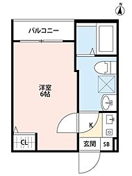 GRANDEINICIO 1Kの間取図画像