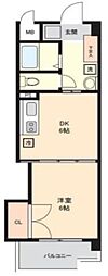 アンシャンテ中百舌鳥 1DKの間取図画像