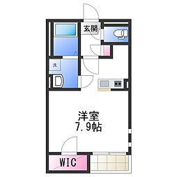 CLEINO畑山2 1Kの間取図画像
