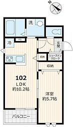 グランシャリオ 1LDKの間取図画像