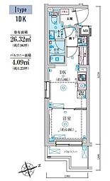 LIVCITY北馬込 1DKの間取図画像