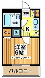 阪本マンション 1Kの間取図画像