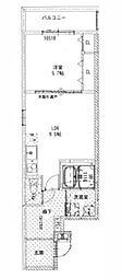 Casad'oro清水丘 1LDKの間取図画像