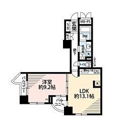 クレアール神田 3階1LDKの間取り