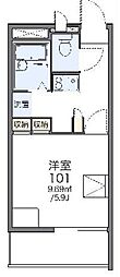 レオパレスウイング城南 1Kの間取図画像