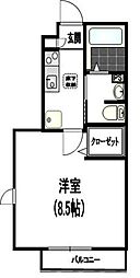 エルスタンザ西巣鴨 1Kの間取図画像