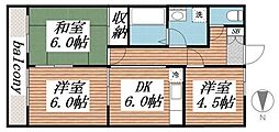 フレンドハイツ 3DKの間取図画像