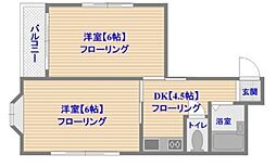 モデラート 2Kの間取図画像