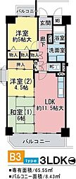 グレーシィ喜連 3LDKの間取図画像