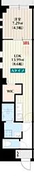 SKビル拾七番館 1LDKの間取図画像