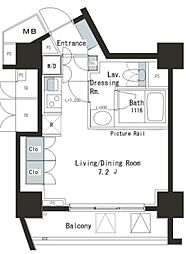 ParkAxis本郷の杜 1Kの間取図画像
