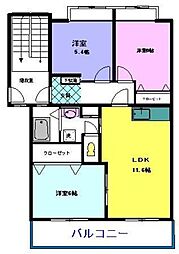 パストラル湘南 3LDKの間取図画像
