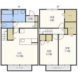 コンフォールエトー 3LDKの間取図画像