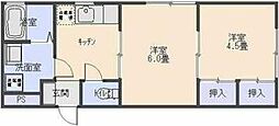 グランデュール 2Kの間取図画像