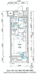 メイクスデザイン清澄白河アジールコート 1Kの間取図画像