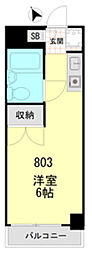 TOP川崎第5 ワンルームの間取図画像