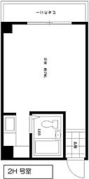 エム・エムハイツ東棟 1Kの間取図画像