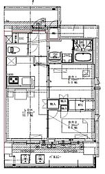 S-RESIDENCE錦糸町パークサイド 1SLDKの間取図画像