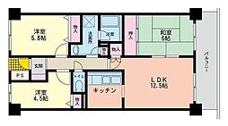 リュミエール 3LDKの間取図画像