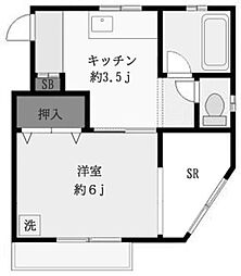 小笠原ビル 1SKの間取図画像