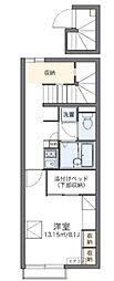 レオパレスWakokoro 1Kの間取図画像