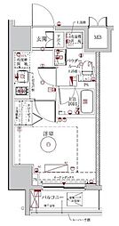 LUMEED横濱南 1Kの間取図画像
