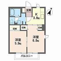 グランバリエ自由ヶ丘 103 ｜ 青森県青森市自由ケ丘２丁目4-5（賃貸アパート2K・1階・38.50㎡） その2