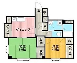 KyMax上溝ビル 2DKの間取図画像