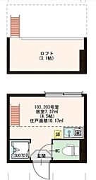 メゾン千住カルム ワンルームの間取図画像