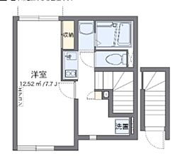 レオネクストカーザアサカ 1Kの間取図画像