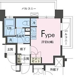 ガレリア東新宿 ワンルームの間取図画像