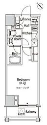 カーサスプレンディッド麻布仙台坂 1Kの間取図画像