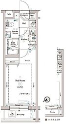 アークマーク東中野 1階1Kの間取り