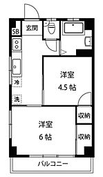 今泉マンション 2Kの間取図画像
