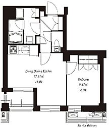 フレンシア田端道灌山 1LDKの間取図画像