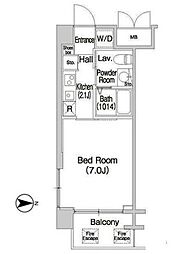 COMFORIA大森トロワ 1Kの間取図画像