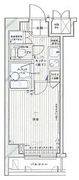 ルーブル目黒 1Kの間取図画像
