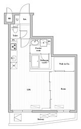ハーモニーレジデンス新宿河田町 1LDKの間取図画像