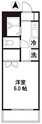 シャルマン西巣鴨 ワンルームの間取図画像