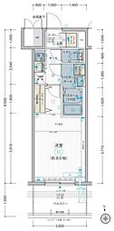 エステムコート東京八王子 1Kの間取図画像