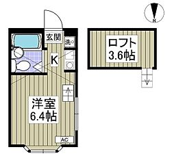 メゾンK&S ワンルームの間取図画像