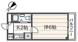 グランデ永山 1Kの間取図画像