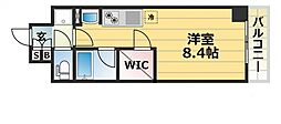 アスヴェル神戸元町海岸通 1Kの間取図画像