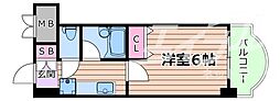 ローズコーポ新大阪9 1Kの間取図画像
